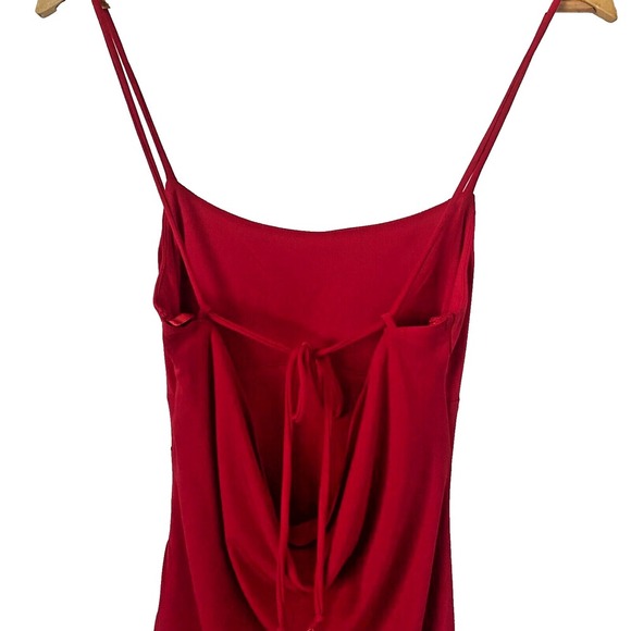 City Studio Women's Red Scarlet Y2K Dress Asymmetrical Hem Open Back Size Small - Picture 2 of 4